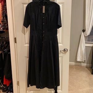 Black midi dress